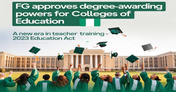 Nigerian government approves degree-awarding powers for Federal Colleges of Education with students celebrating graduation