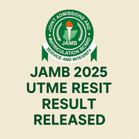 JAMB 2025 UTME Resit Result Announcement Banner