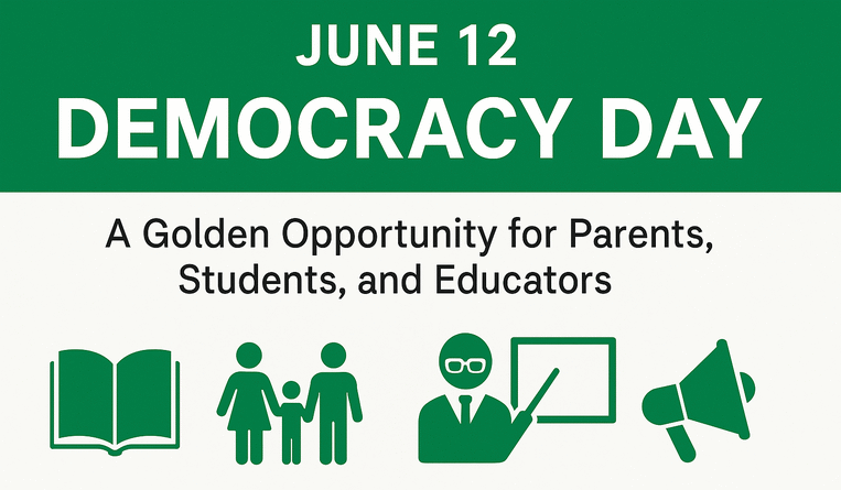 Democracy Day in Nigeria, June 12, a learning opportunity for parents, students, and educators with civic and educational icons